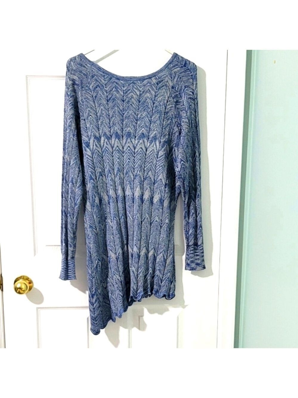 Plus Size XXL Cleo Women's Metallic  Tunic Top